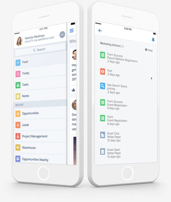 screenshot of Salesforce Sales Cloud